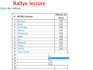 Tableur Pour Le Suivi Du Rallye Lecture Chez Monsieur Paul