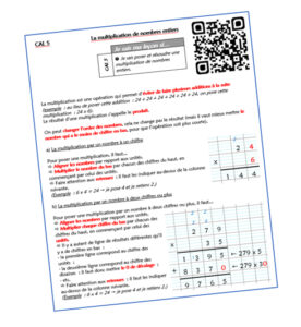 La Multiplication De Nombres Entiers - Chez Monsieur Paul